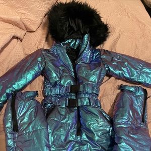 Holographic ski suit SOLD